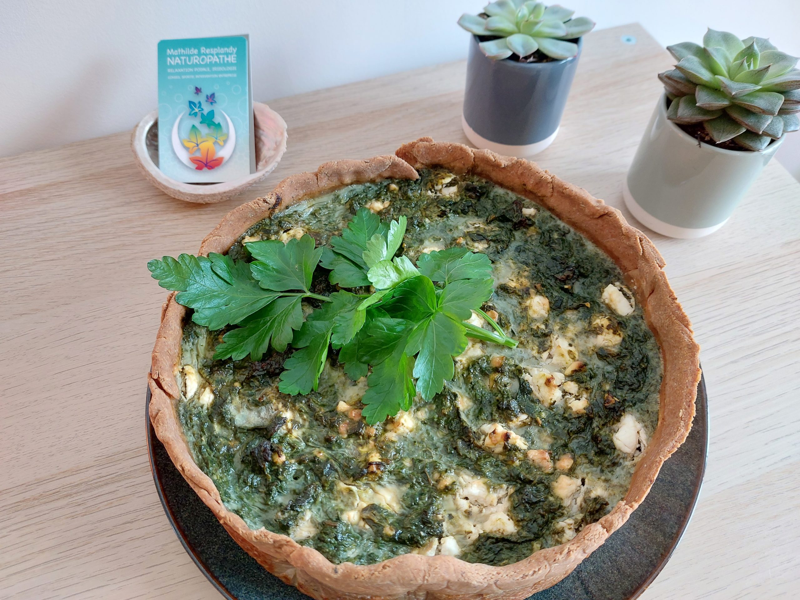 Recette de Tarte épinards fromage de brebis sans gluten