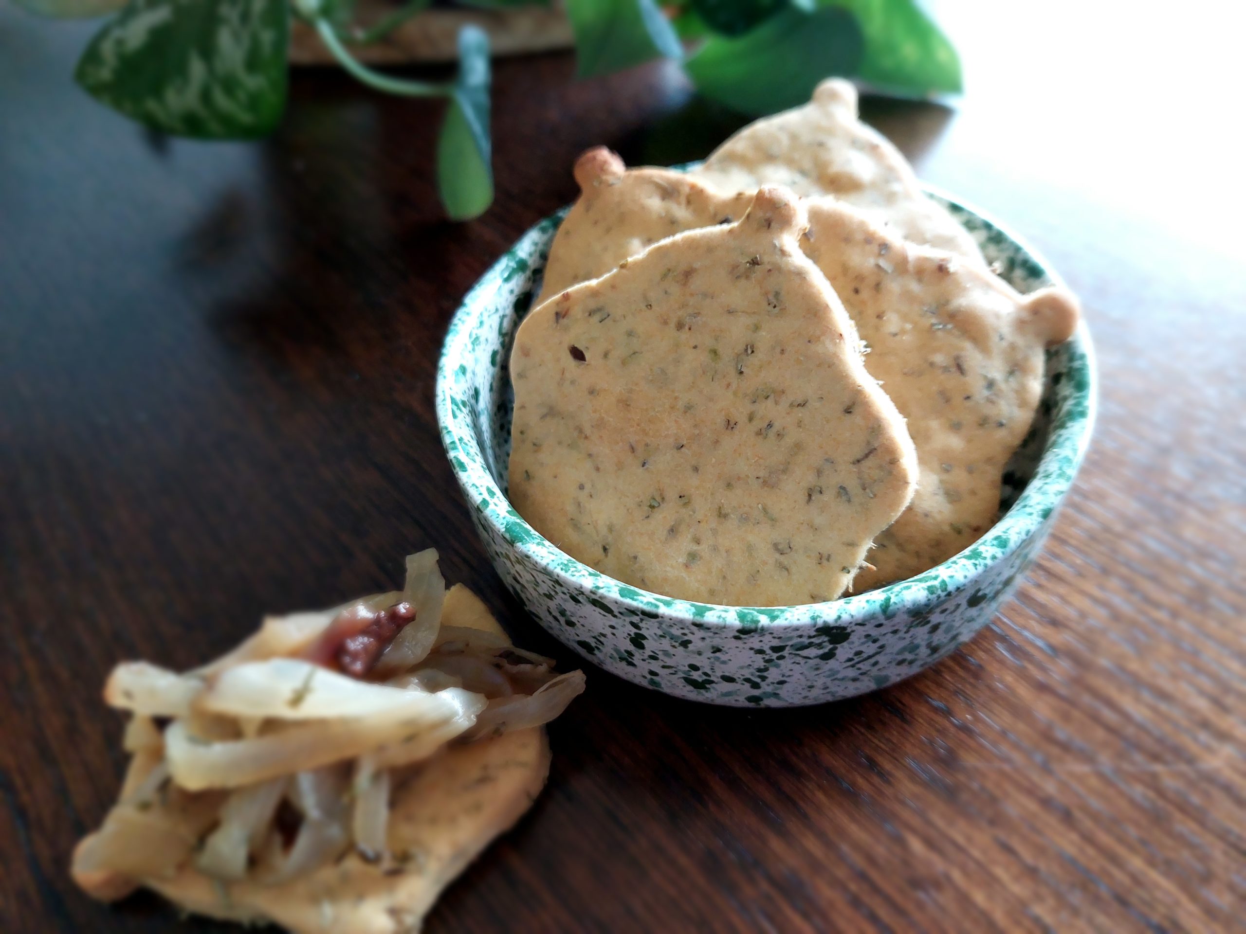 Recette de crackers farine de pois chiche, farine de riz à la libanaise